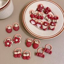 Zestaw frotek gumek do włosów pakiet 10w1 czerwone owoce GUM168