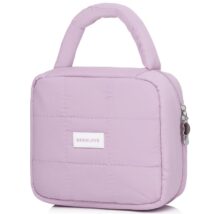 Kosmetyczka damska pikowana kuferek z rączką 21 x 17 x 8 cm KS139FIO