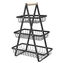 Trzypoziomowy regał, koszyk na owoce i warzywa 34 x 17,5 x 47cm SZ44CZ