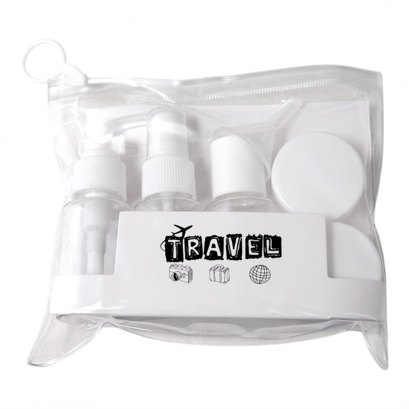 Zestaw pojemniczków i akcesoriów podróżnych 7w1 KS122B
