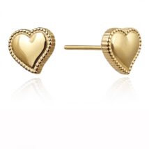 Kolczyki ze stali szlachetnej platerowane 14k złotem Serca KST3385