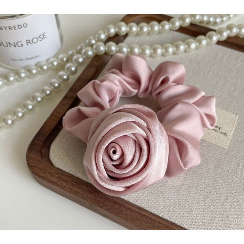 Gumka frotka z różą różowa na plakietce GUM163R - obrazek 3