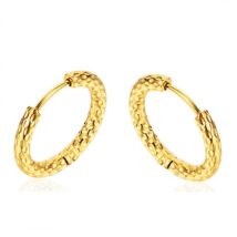 Kolczyki KOŁA ze stali szlachetnej platerowane 14k złotem KST3315