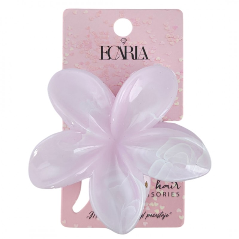 Spinka do włosów klamra XL kwiat Marmurek fiolet 7,5 x 8cm SP399
