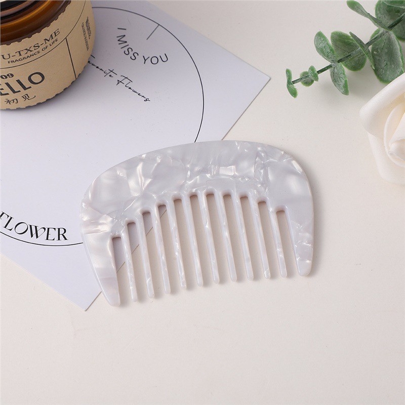 Kieszonkowy grzebień z octan marmuru do rozczesywania włosów SCZ16B - obrazek 3