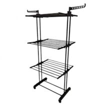 Suszarka na pranie duża pionowa składana, stojąca czarna SU02CZ