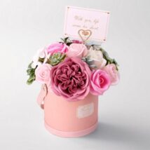 Flower box, bukiet zapachowych kwiatów mydlanych w pudełku BUK10R