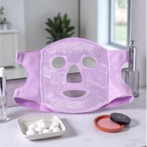 Dwustronna, żelowa chłodząco – rozgrzewająca maseczka na twarz, relaksująca AK22FIO