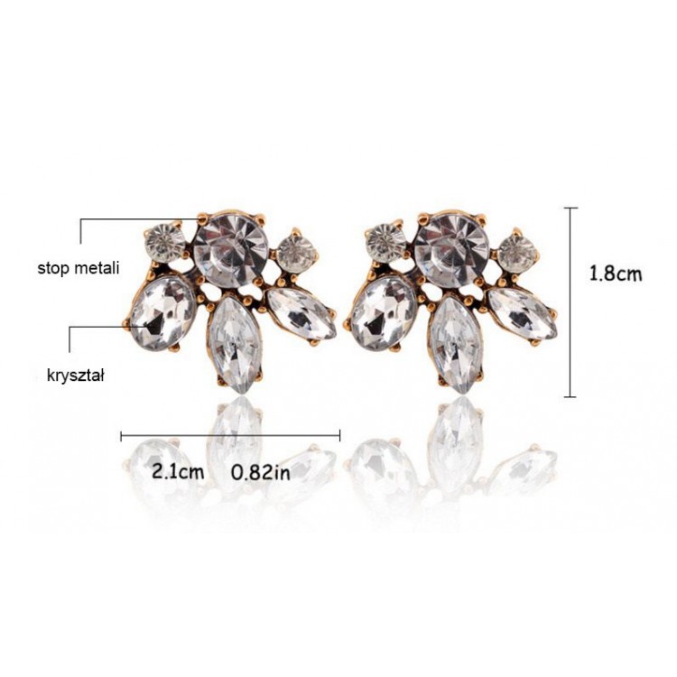 Kolczyki delikatne SALVA cyrkonie K743