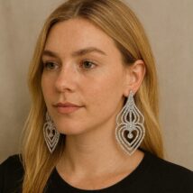 Kolczyki wiszące kryształki srebrne K979S