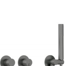 Zestaw prysznicowy podtynkowy z główką prysznicową – z baterią poziomą