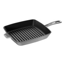 Kwadratowa patelnia żeliwna grillowa STAUB 40501-108-0 – grafitowa 26 cm