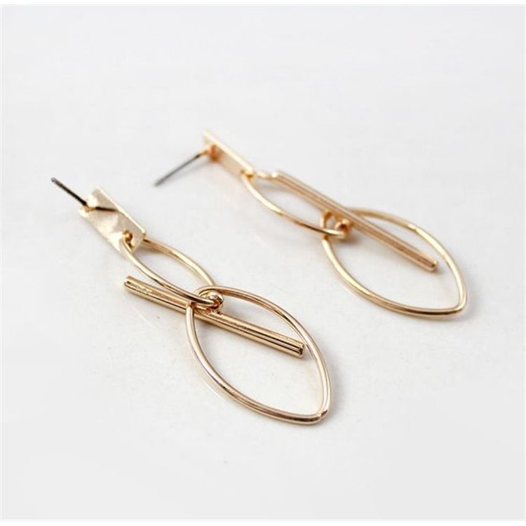 KOLCZYKI MODUŁOWE ŁEZKI ZŁOTE - obrazek 4