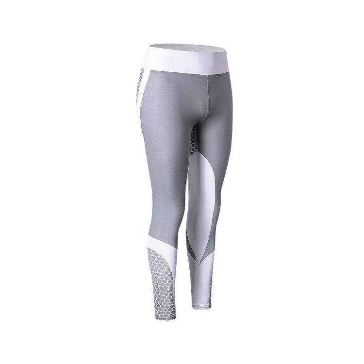 Sportowe Legginsy Fitness Trening Szare S LEG21S - obrazek 5