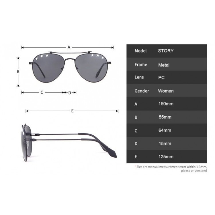 OKULARY STARS AVIATOR OK133BR - obrazek 5