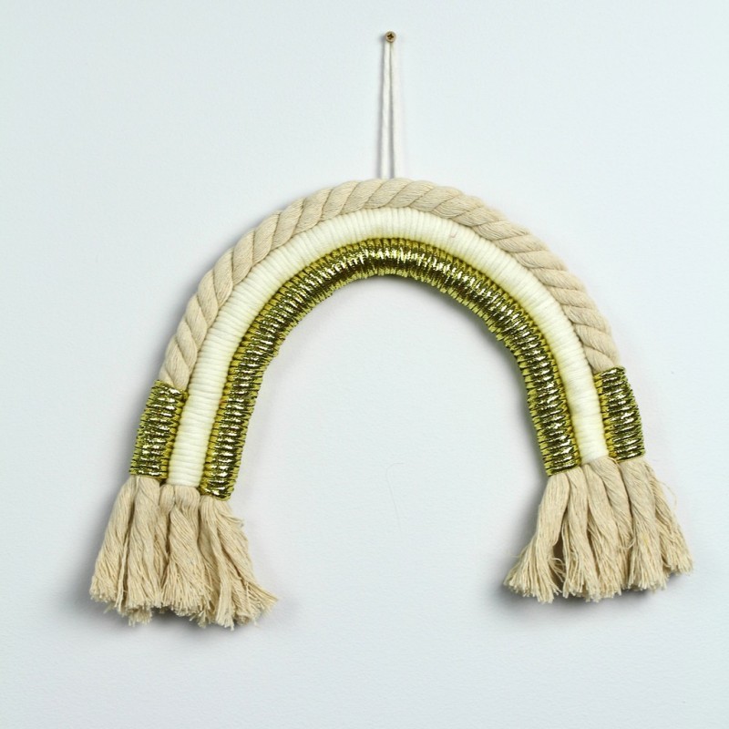 Wisząca ozdoba na ścianę tęcza makrama OZD10Z - obrazek 3