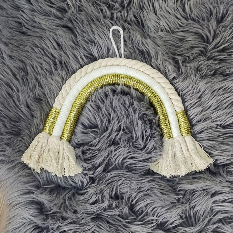 Wisząca ozdoba na ścianę tęcza makrama OZD10Z - obrazek 4