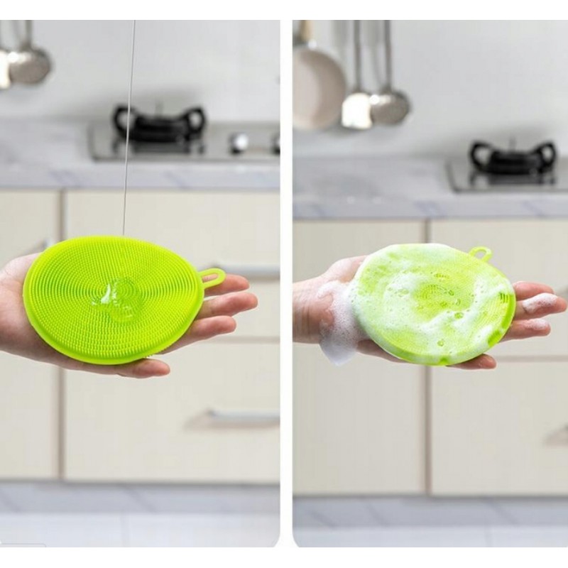 Myjka silikonowa, zmywak kuchenny z rączką 1 szt PK-01 - obrazek 4