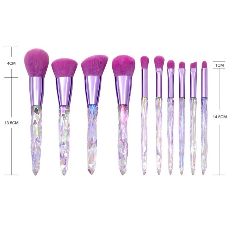 Zestaw 10 szt pędzli do makijażu PZ42 - obrazek 5