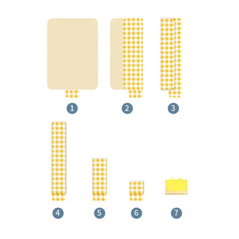 Mata plażowa koc piknikowy piaskoodporny 145x200cm, wodoodporny XXL MATA01WZ13 - obrazek 6