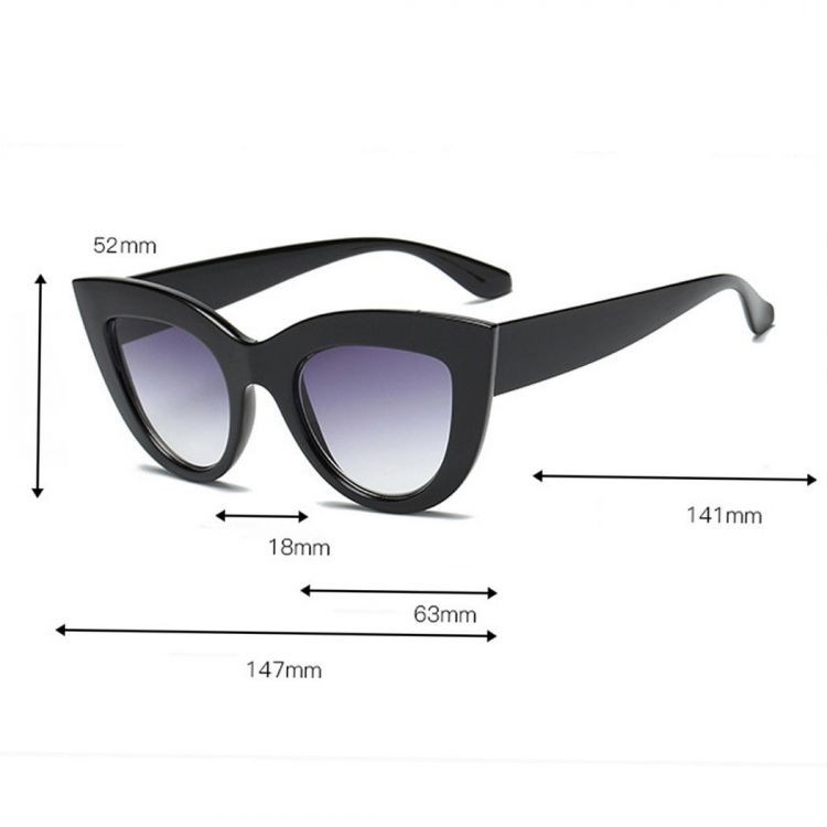 OKULARY PRZECIWSŁONECZNE KOCIE MATOWE CZARNE OK141WZ2 - obrazek 4