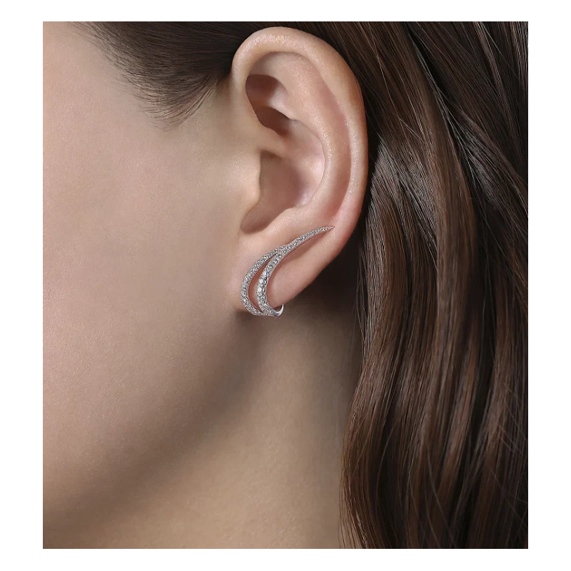 Kolczyki ze stali szlachetnej pozłacane KST2897 - obrazek 4