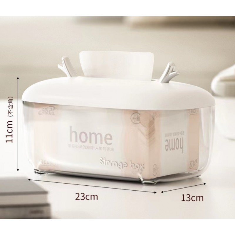 Szkatułka organizer na chusteczki pojemnik ozdobny na chusteczki biały CB31 - obrazek 4