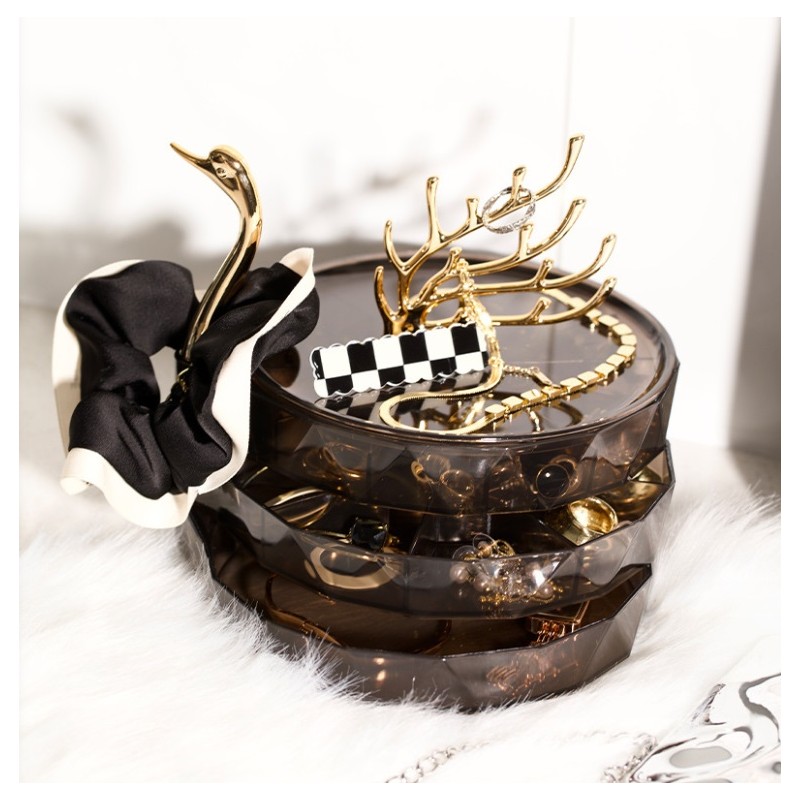 Organizer na biżuterię w kształcie łabędzia szafeczka z szufladkami CB35 - obrazek 3