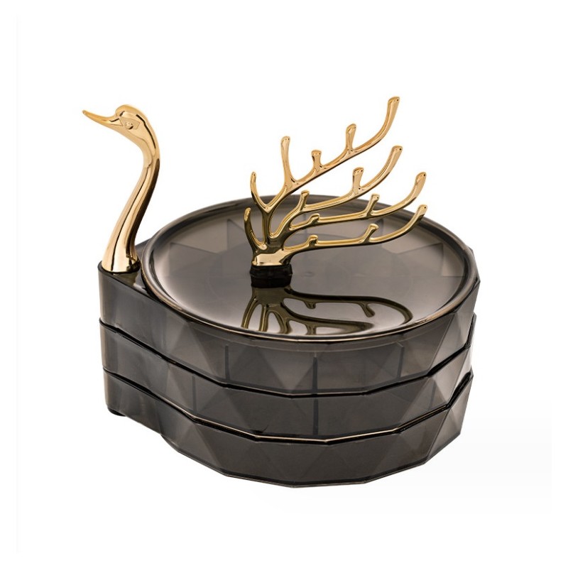 Organizer na biżuterię w kształcie łabędzia szafeczka z szufladkami CB35 - obrazek 4