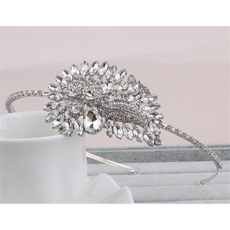 Ślubna opaska do włosów O9 - obrazek 4