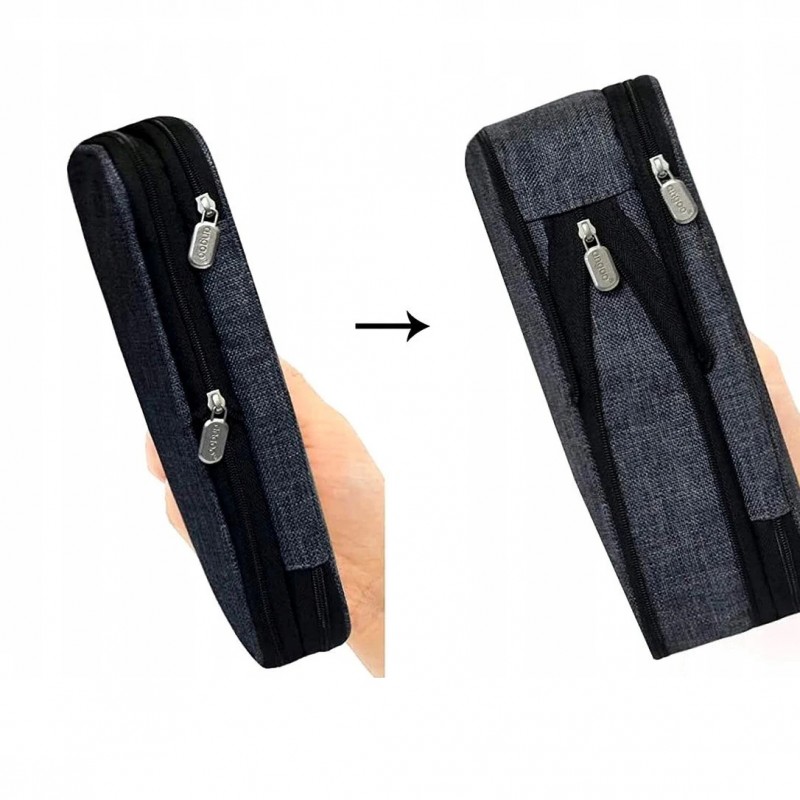 DUŻY PIÓRNIK DWUKOMOROWY SASZETKA Grafit PR06CZ - obrazek 4