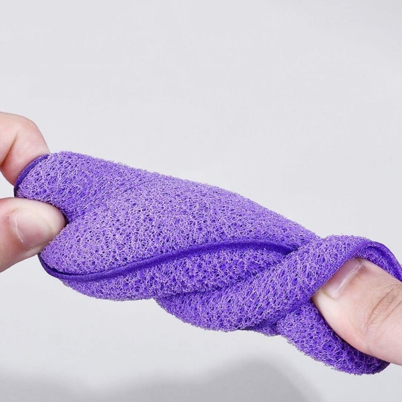 Gąbeczka do mycia twarzy na mokro, delikatny peeling 6,5x11cm 2 szt GB09 - obrazek 6