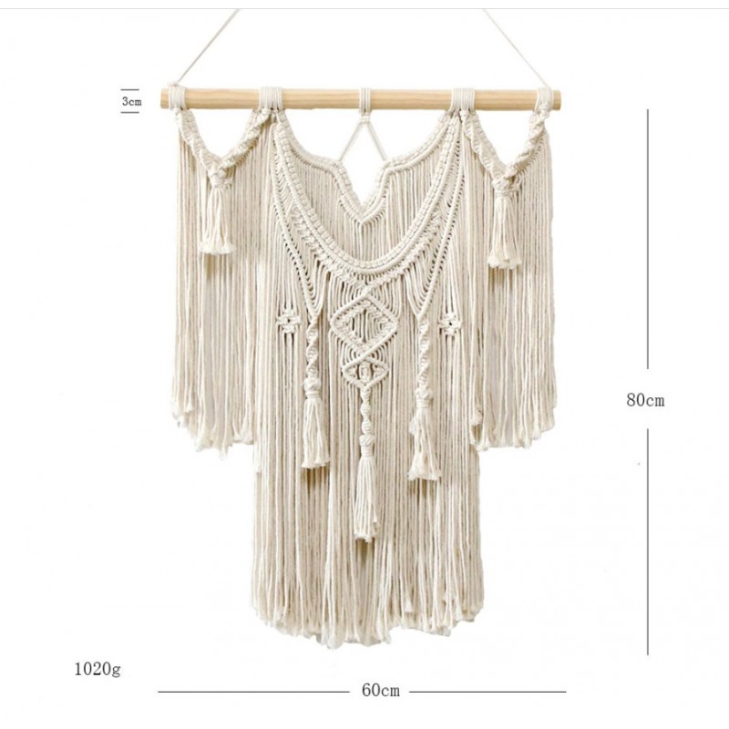 Makrama wisząca ozdoba na ścianę WN25 - obrazek 4