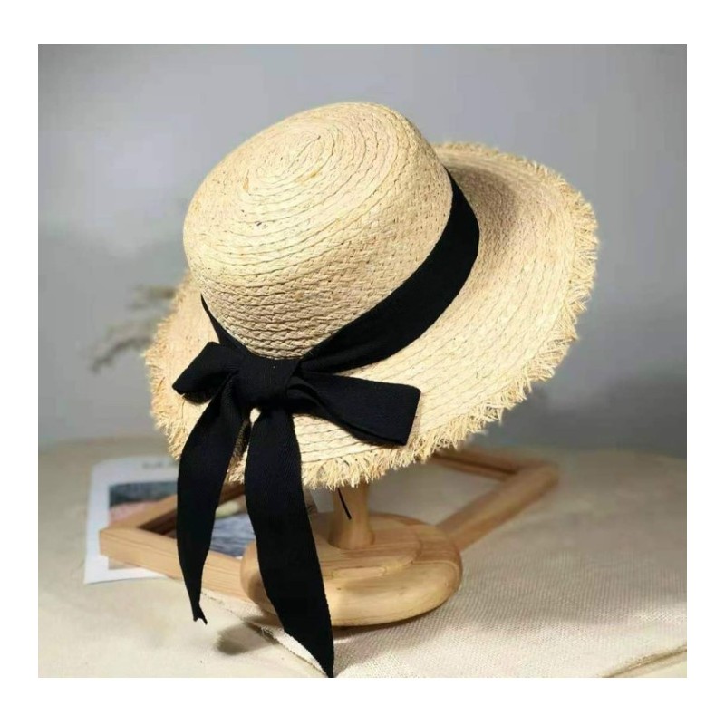 Stylowy kapelusz damski plażowy letni słomkowy KOKARDA CZ49 - obrazek 4