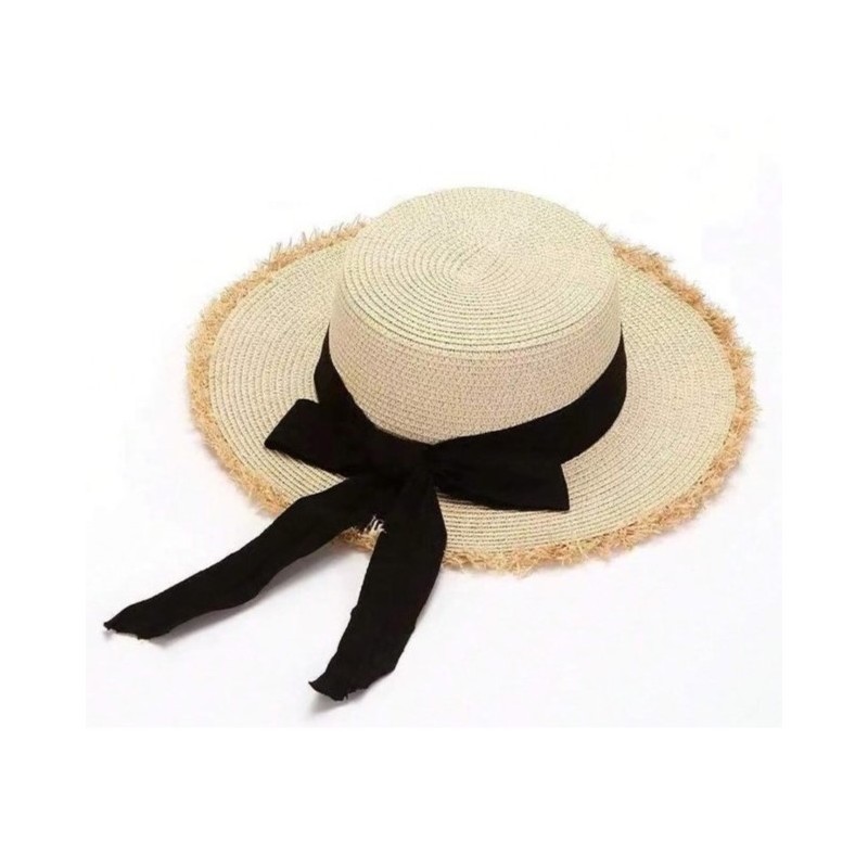 Stylowy kapelusz damski plażowy letni słomkowy KOKARDA CZ49 - obrazek 5