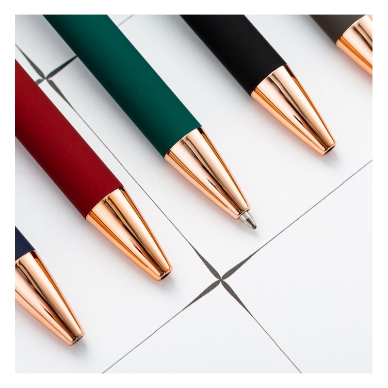 Długopis metalowy, tusz czarny, touch pen soft touch zieleń DL03 - obrazek 5