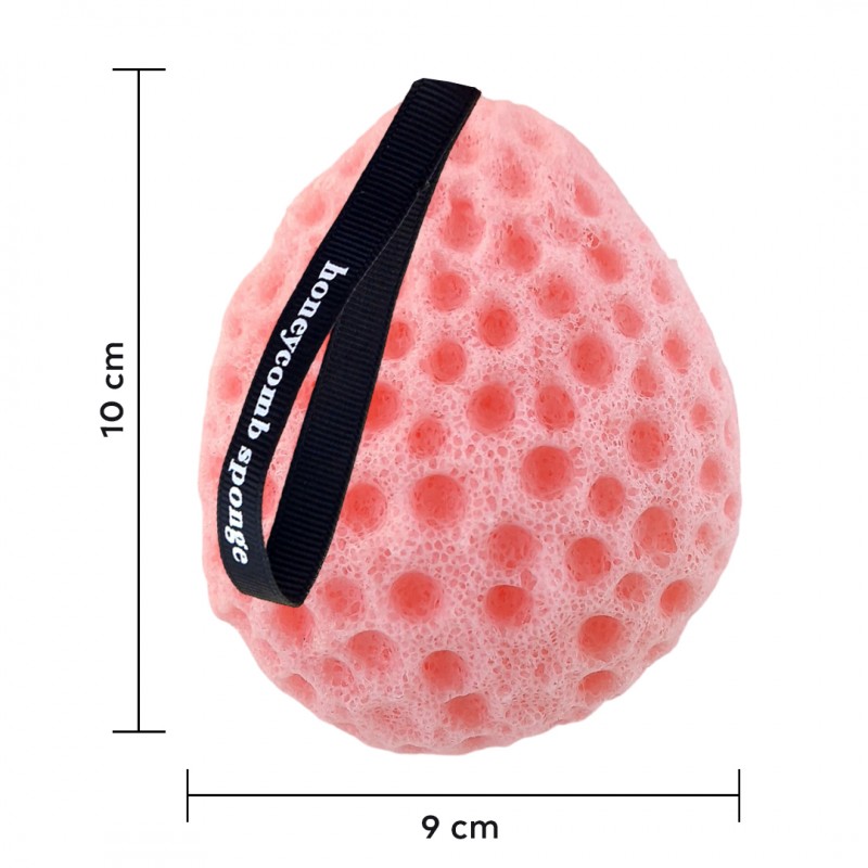 Gąbka Plaster miodu do mycia ciała na mokro 10 cm delikatny peeling GB03R - obrazek 3