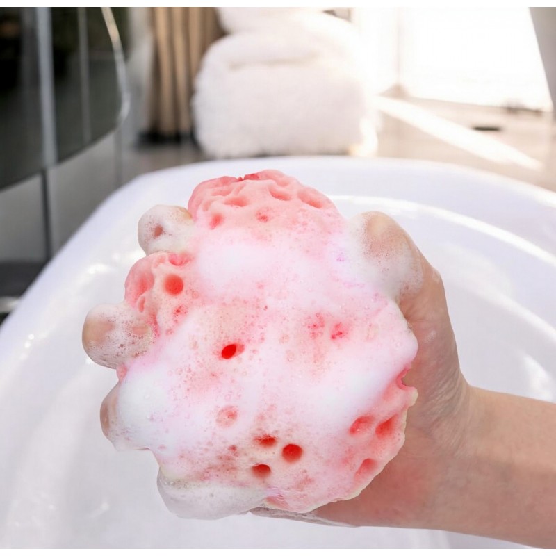 Gąbka Plaster miodu do mycia ciała na mokro 10 cm delikatny peeling GB03R - obrazek 4