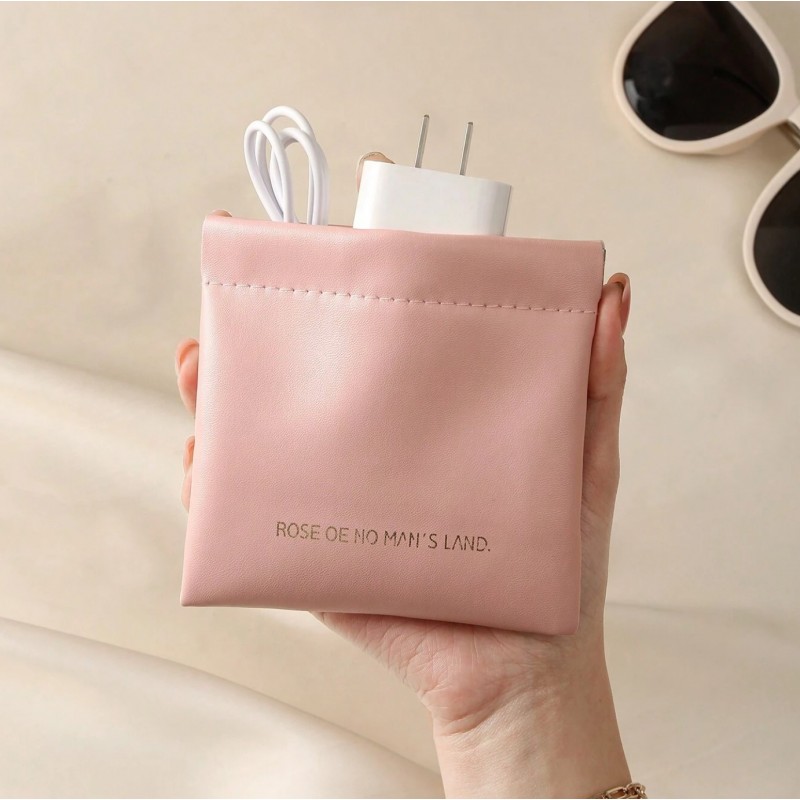 Organizer na wkładki higieniczne, elegancka saszetka do torebki, ekoskóra ORM34R - obrazek 5