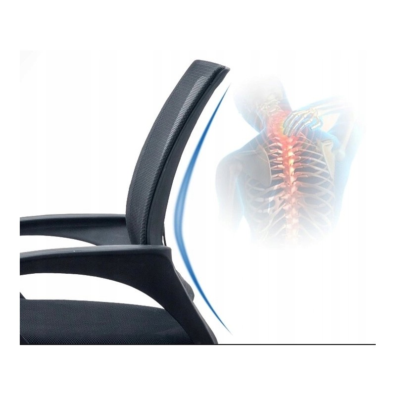 Fotel biurowy obrotowy mikrosiatka do biurka KO03CZCZ - obrazek 4