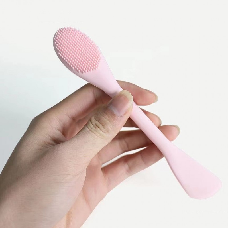 Silikonowa szczoteczka do pielęgnacji twarzy z aplikatorem 17,2 x 2,9 cm AK15R - obrazek 4