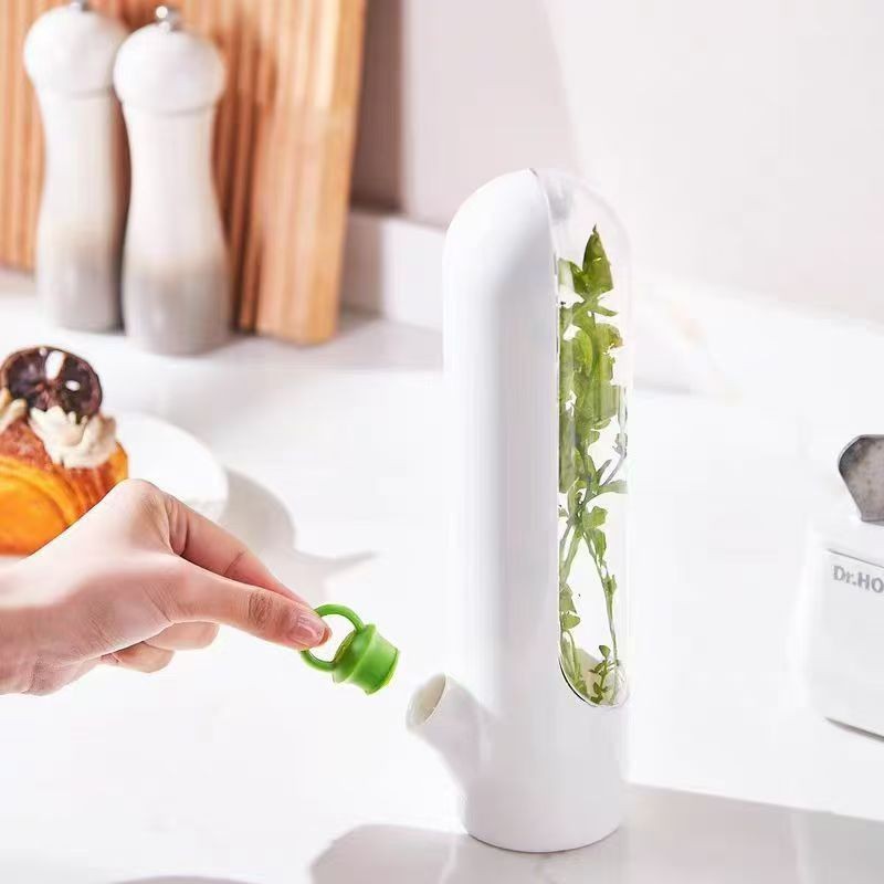 Pojemnik do przechowywania świeżych ziół, na miętę, warzywa do lodówki 25x6,5cm POJ08 - obrazek 5