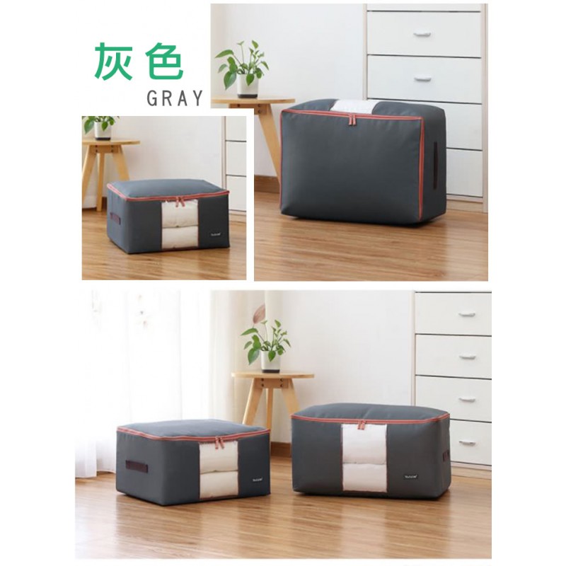 POKROWIEC Kufer NA POŚCIEL UBRANIA ORGANIZER TORBA grafitowa L 50x40x25cm OR105 - obrazek 7