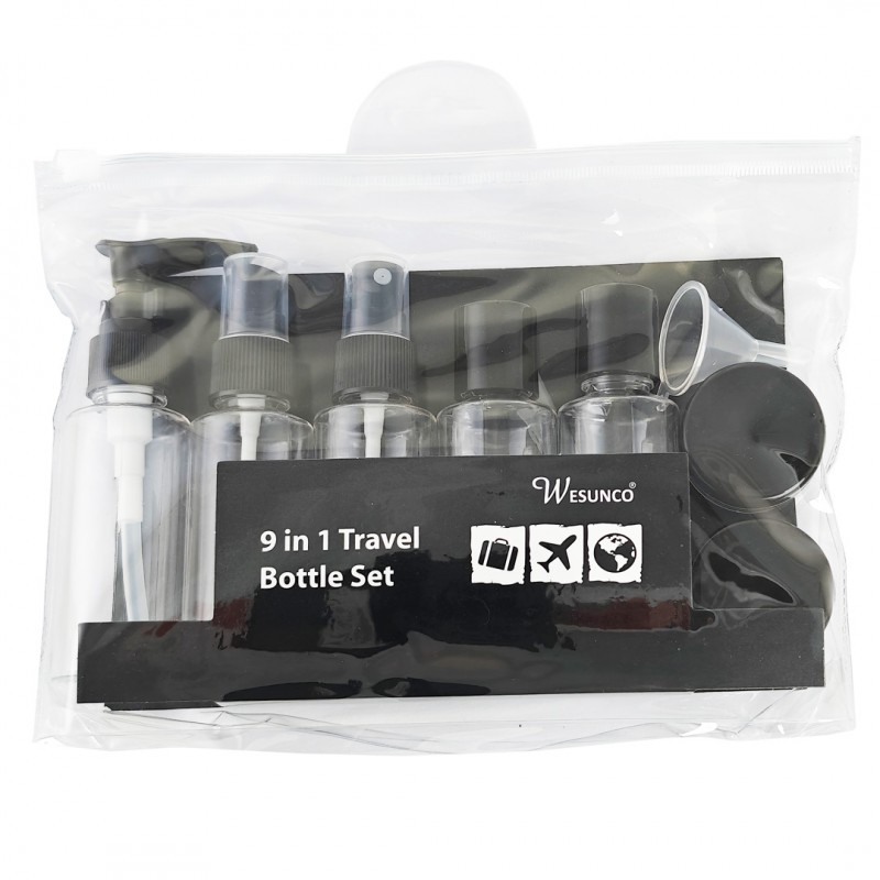 Zestaw pojemniczków i akcesoriów podróżnych 9w1 KS136CZ - obrazek 3