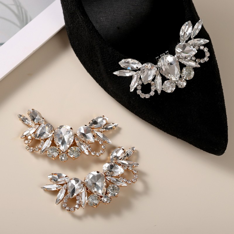 Klipsy do butów z kryształkami, cyrkoniami 2 szt. KDB49 - obrazek 3