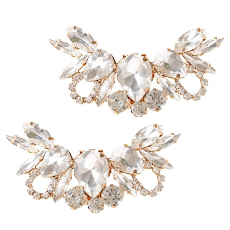 Klipsy do butów z kryształkami, cyrkoniami 2 szt. KDB49 - obrazek 4