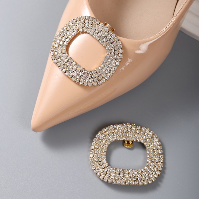 Klipsy do butów z kryształkami, cyrkoniami 2 szt. KDB51 - obrazek 3