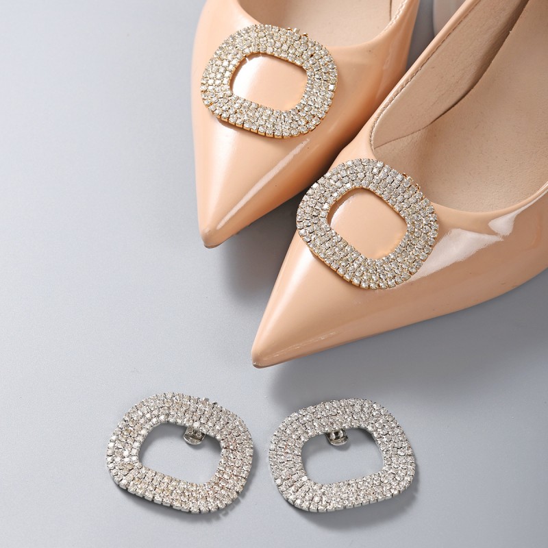 Klipsy do butów z kryształkami, cyrkoniami 2 szt. KDB51 - obrazek 4