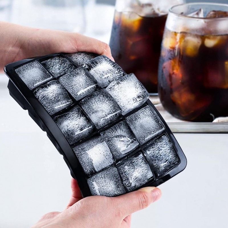 Foremki silikonowe do kostek lodów 15 kostek, szary FNL04 - obrazek 3