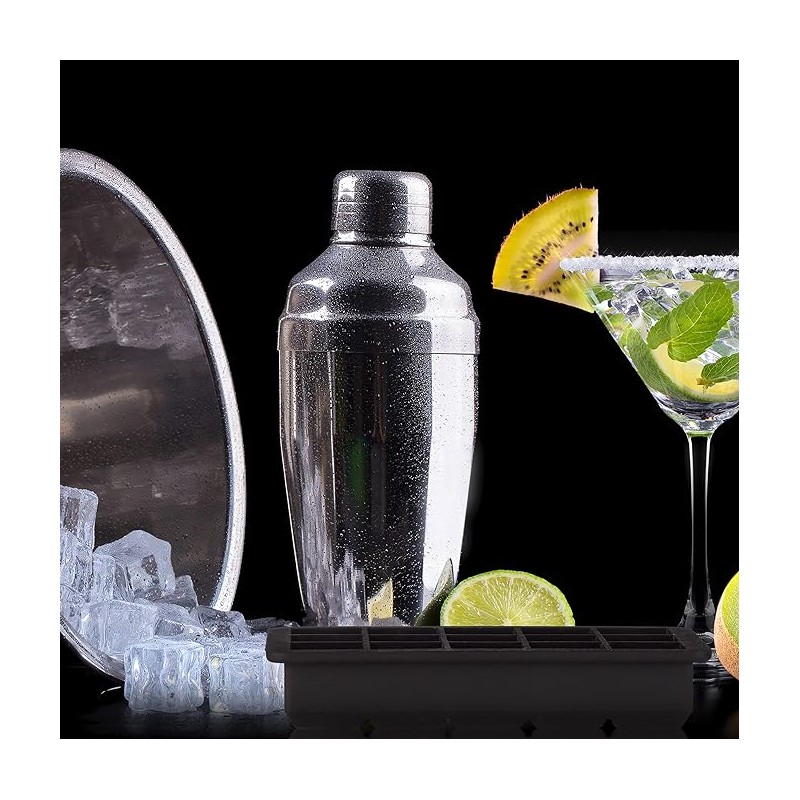 Foremki silikonowe do kostek lodów 15 kostek, szary FNL04 - obrazek 4